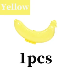 1-3pcs 바나나 저장 케이스 상자 휴대용 유연한 신선 유지 여행 야외 피크닉 바나나 모양 크리 에이 티브, 07 1pcs Yellow