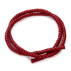 천연가죽 메쉬끈 8MM 6종 모음, 레드 1M