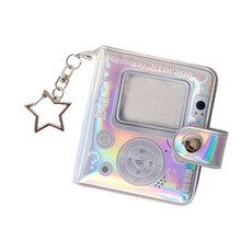 포토 카드 북 홀더 포토 앨범 앨범 키체인 포함, Purple stars