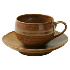陶瓷咖啡杯碟套組 復古咖啡杯 簡約下午茶杯, 琥珀色, 1個