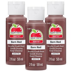 Apple Barrel 아크릴 물감 펌킨 오렌지 (3팩) 59.1ml(2온스) 20588EA-(3팩) 284413 7972803599, Barn Red