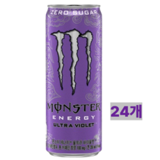 몬스터에너지 울트라바이올렛 제로슈거 Monster Energy 330mlx24 에너지음료 바이올렛 330mlx24캔, 1개입, 330g