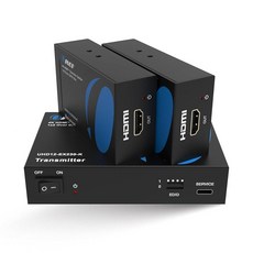 OREI 1x2 HDMI 익스텐더 스플리터 오버 이더넷 - 4K@60Hz 4:4:4 HDCP 2.2 - 단일 HDMI CAT6/7 케이블 최대 70.1m(230피트) - EDI