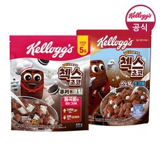 켈로그 시리얼 오곡 첵스초코 스노우초코볼 420g + 쿠키앤크림 420g, 840g, 1세트