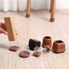 의자 소음방지 바닥 긁힘 방지 다리 보호 캡, 사각(S)-8pcs