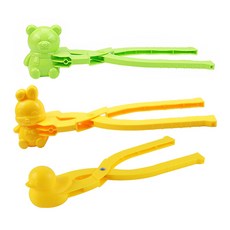 루아르모 눈오리 집게 스노우볼 메이커 눈뭉치 눈사람 만들기 눈집게 3종세트, 1개