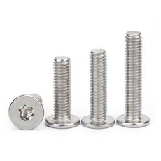 5/50pcs M1.6 M2 M2.5 M3 M4 M5 M6 M8 304 스테인레스 스틸 CM 6 로브 Torx 초박형 초저 플랫 웨이퍼 헤드, 01 10pcs M4, 14 4mm