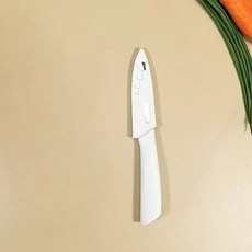 廚房刀具套裝 鋒利耐用 易清洗 附贈刀套, 水果刀米黃色, 1個