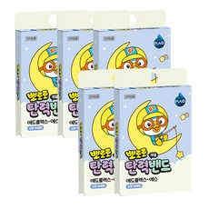 뽀로로 탄력밴드 에드플레스 에스 소형 16매입 x 5갑 / 키즈밴드 고탄력 굴곡진상처 유아 어린이 반창고, 16개입, 5개