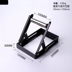 升級款切割機托料架 可調高度 適用150MM尺寸, 1個, 小號（10cm滾輪）