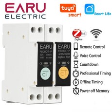 쿠쿠스토어 TUYA App WiFi 스마트 회로 차단기 1P + N 32A 50A MCB 타이머 릴레이 스위치 Alexa Google 홈, 03 3A, 01 CHINA, 02 Tuya ZigBee
