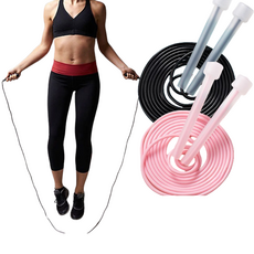 와이드 다이어트 운동 줄넘기 얇은 기본줄넘기, 1개, 블랙