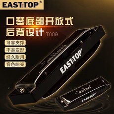 東方鼎T009布魯斯10孔口琴 Paddy調全套高級自學入門口琴, 黑色,Paddy音A#調, 1個