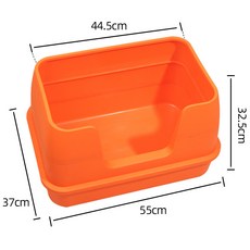 貓砂盆可摺疊加厚貓砂盒批發貓咪寵物用品貓廁所貓沙盆防外濺, 1個, 單個摺疊37.5*14*56