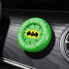 자동차 시동 버튼 보호 커버 차량용 스타트 스위치 장식 인테리어, 1개, 그린 [배트맨 에디션] 1개