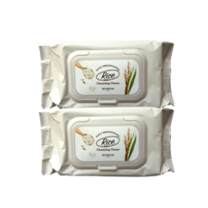 스킨푸드 라이스 클렌징 티슈, 80매입, 2개