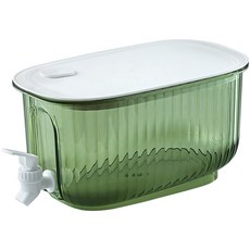 家用冰水壺帶水龍頭 6.5L PET材質耐溫-30至65度, 綠色 pet材質耐溫 - 30度至65度, 1套, 65L