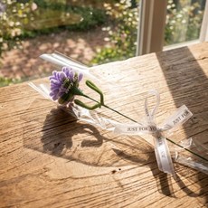 제너럴케이 모루철사 카네이션 1송이 만들기 세트 포장지포함, 5세트, 퍼플