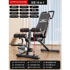 다기능 접이식 덤벨 보드 덤벨의자 벤치 벤치프레스 헬스 기구 운동 기본 아령 홈 스툴, [슈프림12-in-1] 1단계 쿠션 허리 보호