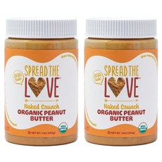 스프레드더러브 땅콩 버터 네이키드 크런치 비건, 454g, 2개