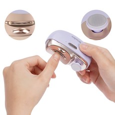 Windee 전동 손톱깎이 손톱 샌딩 2단 속도조절 가능 조명등 부스러기 수납함 손톱정리 TYPE-C 충전식, 1개, 퍼플