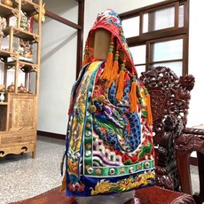 精繡凸棉龍袍 神明衣, 1個, 9寸長