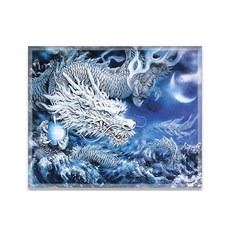 DIY 보석십자수 액자세트 캔버스형 40x50cm 명화그리기, SW.17 길상용, 1개