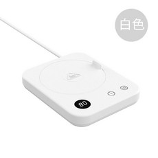 辦公家用加熱杯墊 熱便當暖暖杯, 1個, 白色四檔調溫,110V美規台灣用