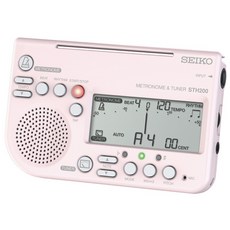 【JUDY樂器店】SEIKO STH200 節拍器 調音器 三合一 內建拾音夾 精準調音 節奏穩定, 1個, 粉色STH200+白色STM30 拾音夾