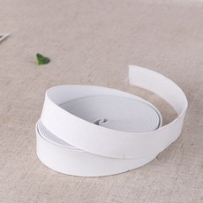 짱패브릭 (450cm)고탄력-이중직고무밴드-화이트, 20mm, 1개