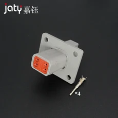 고정 플랜지 플러그가 있는 Deutsch 방수 커넥터 DT04-2P-L012 DT04-4P-L012 DT04-6P-L012 DT04-8P-L012 DT04-12P-L012 DT06, 1개
