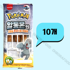 삼립 포켓몬빵 알통몬 콘치즈 롱스틱파이, 10개, 70g