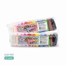 12색 상상 클레이 도구 세트, 4세트, 80g, 혼합색상