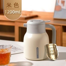 FU GUANG 不銹鋼保溫壺 1.2L 米色, 1個, 【限時活動-評價有禮】,【316L鋼內膽】綠色1.2L