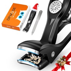 남성용 두꺼운 손톱용 DRMODE 손톱깎이 시니어용 각진 머리 발가락 넓은 턱 입구 발톱깎이 포수 긴 손잡이가 있는 튼튼한 손톱깎이 - 검은색, Black Angled Head, 1개