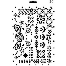 ST-B50-0040 型染版(Stencil) - 蝶古巴特DIY簍空模板，塗鴉繪畫模版, 1個, B50-0040
