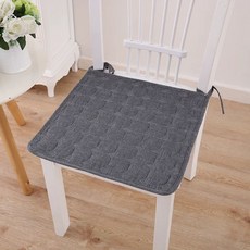 얇은 면방석 미끄럼방지 식탁방석 끈방석 마일랑그린 50x50cm 50x50 돌꽃 단일팩, C. 다크 그레이