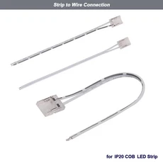 COB 2835 5050 RGB CCT LED 스트립 조명 IP20 단일 듀얼 엔드 커넥터 5pcs 투명 솔더리스, 01 2pin 8mm, 01 5pcs, 03 Strip to Wire