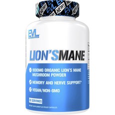 EVLUTIONNUTRITION LION'SMANE素食膠囊, 60顆, 1個