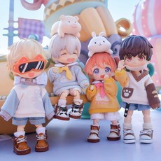 오비츠 OB11 구체관절 인형 신발 액세서리 몰리 스웨터 1/12bjd 자켓 후드 완구 11 반바지, 08=Denimdarkblue, 1개