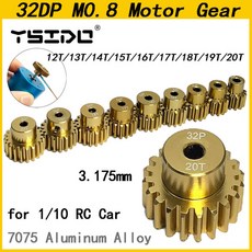 32DP M0.8 3.175mm 12T 13T 14T 15T 16T 17T 18T 19T Traxxas 1/10 RC 자동차 트럭 브러시리스 모터 용 피, 06 19T