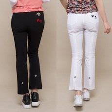 제이투제이 여성골프웨어 절개 부츠컷 골프팬츠
