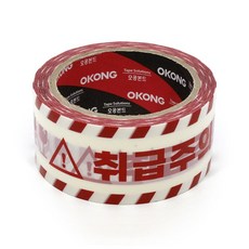 오공 포장용 취급주의 러버 테이프 48mm X 40m, 1개