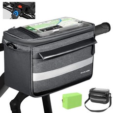 자전거 핸들바 백 핸들바 어댑터가 있는 6L 자전거 프론트 폰 백 로드 MTB용 TPU 터치 스크린이 있는 방수 자전거 가방 야외 사이클링을 위한 어깨 스트랩이 있는 반사, [ 1943939 ] 자전거 핸들바 백, 어댑터가 있는