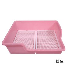 【PetHaus】台灣現貨超大圍欄尿盆，圍欄老貓砂盆，寵物尿盆狗尿盆，貓砂盆低入口加深防濺尿盆，超大尺寸, 粉色, 1個