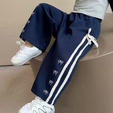 우주아이 아동용 레이스리본 와이드팬츠