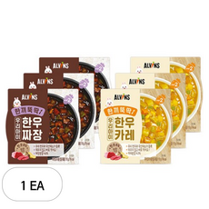 엘빈즈 한끼뚝딱 우리아이 한우짜장 3p + 한우카레 3p 세트, 짜장, 카레, 1세트