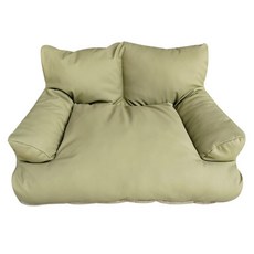 스크래치방지 쿠션 애견침대 고양이 애견 가죽소파 강아지 방석, 올리브 그린 업그레이드 도톰, s 1인승 50 40 (8근 이내)