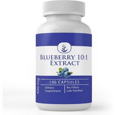 Pure Original Ingredients Blueberry 10:1 Extract 퓨어 오리지널 인그레디언트 블루베리 10:1 추출물 100캡슐, 1개, 100정