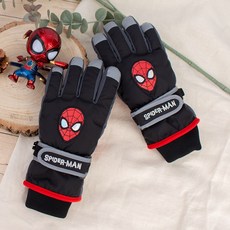 MARVEL 漫威 男童滑雪手套 鋼鐵人 蜘蛛人 防寒分指手套